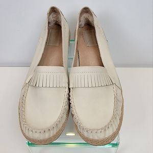 Ugg Marrah Fringe Moccasin Loafers Tan Leather 9.5